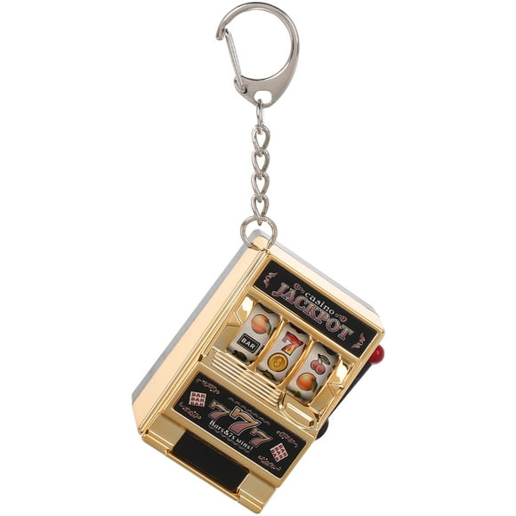 CIMAXIC Party Lucky Slot Machines Keychain Cute Keychain Charm Novelty Fruit Machines Key Chain For Bags Purse Charm Keys Vegas Party Favor,1.89"X1.3"X0.98"