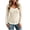 Beige, variant on Henley Button Top for Women Long Sleeve Slim Fit Layered Shirt - Casual Basic Pullover Tunic for Daily Wear and Lounge.