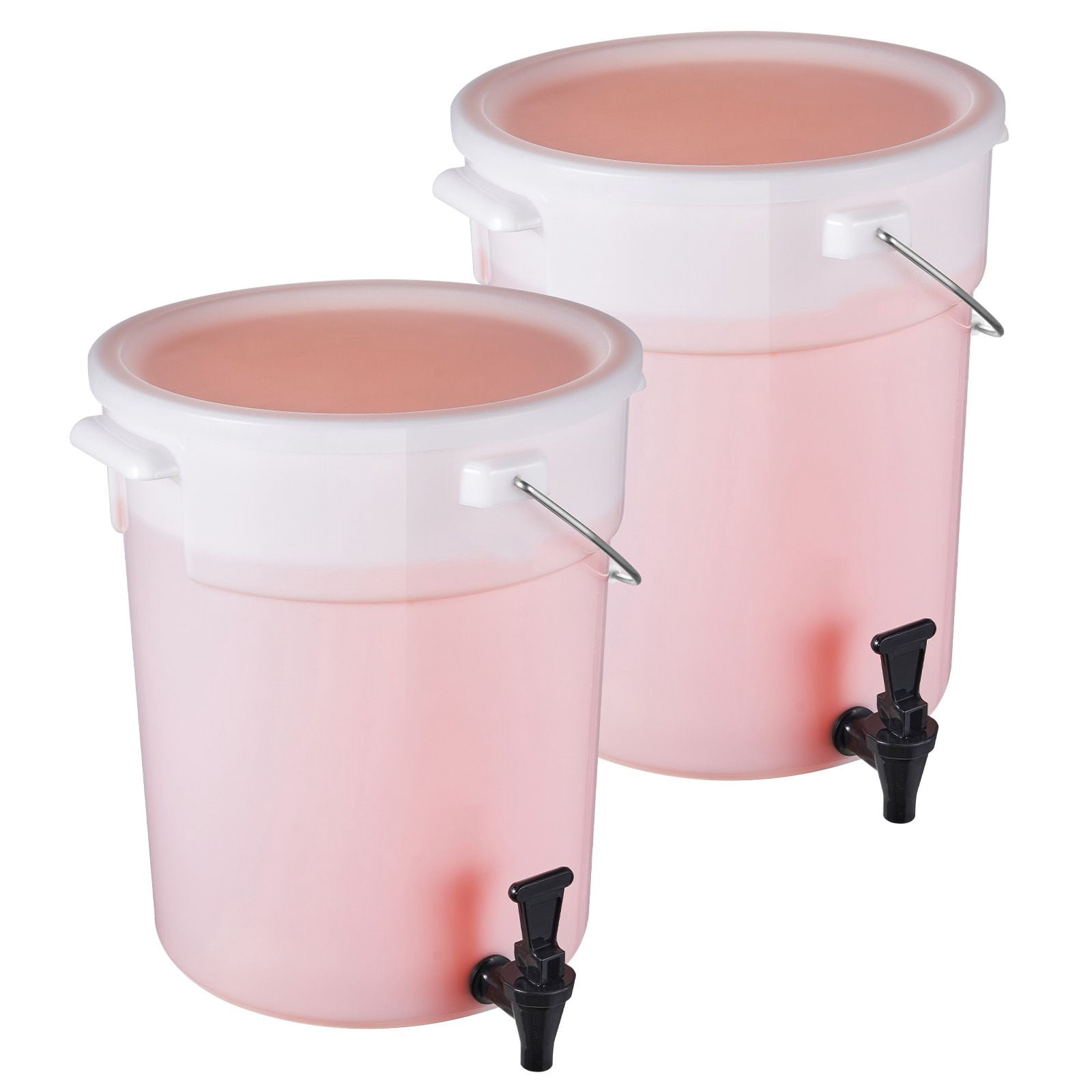 5 Gallon Plastic Beverage Dispenser with Spring-Loaded Spigot, PP/PC Material, Sealing Lid, for Parties Restaurants Events