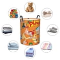 thumbnail image 6 of Phineas And Ferb Laundry Basket Circular Laundry Hamper Dirty Clothes Storage Bucket Toy Organizer With Handles For Bedroom Bathroom College Dorm Small, 6 of 8