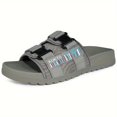 thumbnail image 3 of FLTHDD Mens Womens Slide Sandals Open Toe Orthotic Sport Athletic Slides Summer Slippers Adjustable Straps with Soft Cushion Arch Support Footbed Gift, 3 of 7
