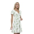 thumbnail image 1 of Women’s A Line Peacock Summer Dress, Retro Triangle Arrangement, Cross Wrap V Neck, 6 Sizes, by Ambesonne, 1 of 2