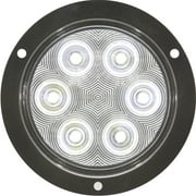 Optronics 4"Round, White LED, Clear Back-Up Light, Recess Flange Mount, PL-3, 2-Pin Connection, 1 each, sold by each