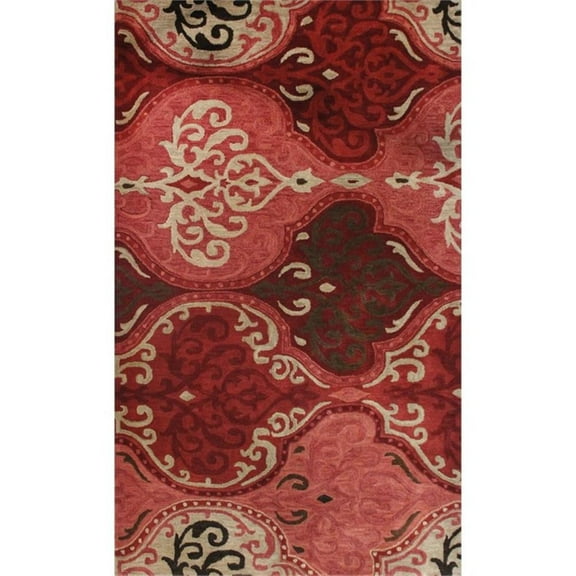 Belize 05 2.6X9.0 Wine Merlot Handtufted Wool Area Rug