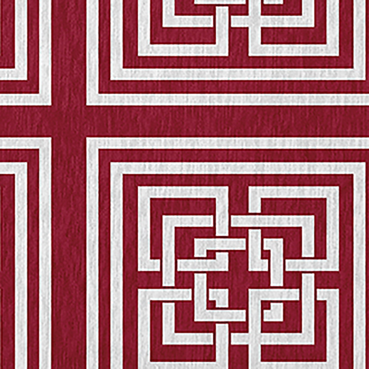 Simply Daisy 18" x 30" Sporty Red Greek New Key Rug