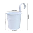 thumbnail image 3 of Kieccall Metal Iron Hanging Flower Pot Wall Mounted Planter Pot With Detachable Hooks for Indoor Outdoor Fence Balcony Garden Decor 6.3 Inch, 3 of 6