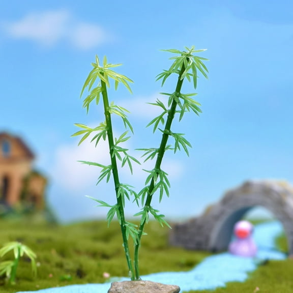 DRAFIDEEP 12Pcs Mini Artificial Bamboo Decor Plastic for Indoor Decoration