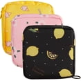 thumbnail image 4 of Cute Print Period Pouch – Waterproof Sanitary Napkin Storage Bag, Portable Feminine Product Organizer with Zipper, Cosmetic Travel Bag (RL 5.11"x5.11"x1.96", 3 PCS), 4 of 5