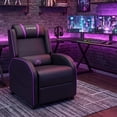 thumbnail image 6 of Walnew Gaming Recliner Chair PU Leather Home Theater Seating Single Modern Living Room Sofa Recliner, Purple, 6 of 7