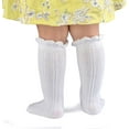 thumbnail image 4 of JIANFANG Baby Girls Knee High Socks Cotton Uniform Socks Tube Ruffled Stockings Newborn Infant Toddler (Pack of 3/5), 4 of 6