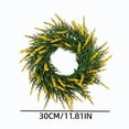 thumbnail image 3 of Artificial Lavender Wreaths for Front Door Outside Summer Spring Wreaths for Front Door Floral Wreath All Season for Wedding Farmhouse Porch Wall Room Home Decor.(11.81In)Yellow,1pc, 3 of 6