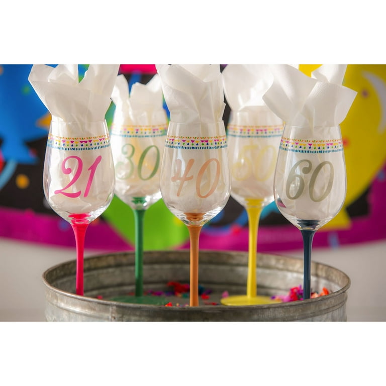 Painted Wine Glasses, Birthday Present, Fancy Wine Glasses, 60th