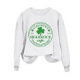 thumbnail image 4 of Clearance EGNMCR Womens 2024 St Patricks Day Shirt Luck Green Shamrockes Irish Shirts Outfits Crewneck Long Sleeve Pullover Sweatshirt Plus Size T Shirts Tops, 4 of 4