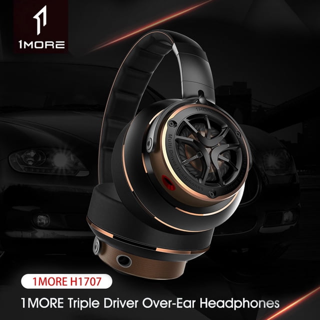 Auriculares 1MORE Triple Driver Over Ear Auriculares Hi-Res Audio Banda para la cabeza Auriculares para bajo de viaje con micrófono de 3.5mm 1MORE Auriculares