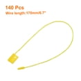 thumbnail image 2 of Uxcell 140Pcs Nylon Hang Tag String 6.7Inch Snap Lock Pins Loop Price Tag Fastener Plastic Tags Yellow, 2 of 7