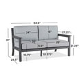 thumbnail image 7 of Real Flame Ortun Aluminum Outdoor 2-Seat Sofa With Cushions in Gray, 7 of 7