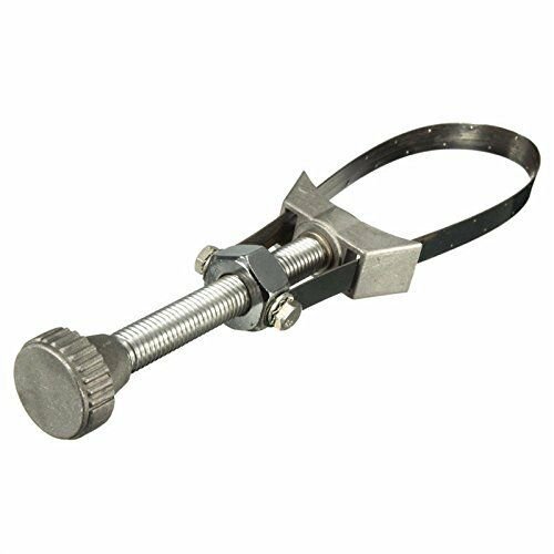 TOP-MAX Adjustable Oil Filter Strap Wrench Removal Tool Adjustable  60-120mm/2.36-4.72inch Metal Band Oil Filter Wrench