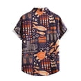 thumbnail image 2 of Camisas Para Hombre Manga Larga De AlgodóN Camisas de un solo pecho de primavera y verano para hombre, camisa informal de manga corta con solapa para playa y vacaciones al libre (Blue, XL), 2 of 7