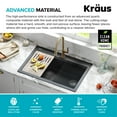 thumbnail image 7 of KRAUS Bellucci Workstation 33 in. Drop In Single Bowl Granite Kitchen Sink in Metallic Black with Accessories, 7 of 7