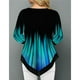 thumbnail image 4 of Tira de rayas con estampado de mujer Blouse V cuello Tops de talla grande S-5XLpangjing, 4 of 4