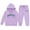 Purple, variant on WOYY Toddler Girls 2 Piece Letter Print Hoodie Sweatpants Outfits Sweatsuit, Sizes 2-3T