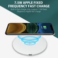 thumbnail image 2 of Wireless Charger 15W Fast Wireless Charging Compatible with Most Mobile Phone, White, 2 of 7
