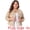 Khaki, variant on Women's Plus Size Washed Front Frayed Classic Denim Jacket 4X Dark Blue