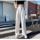 thumbnail image 1 of Pantalones de cintura alta para mujer, pantalones deportivos de color liso, pantalones casuales con colgante de pierna ancha, pantalones de fregona de nueve puntos para mujer, pantalones de mujer, 1 of 6