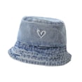 thumbnail image 4 of Sombrero de sol para niños, sombrero de playa con dibujos animados para niñas y niños, protección solar, ala ancha con cuello azul claro, 4 of 9