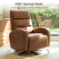 thumbnail image 5 of ReNest Triple-Motor Power Recliner with 270° Swivel, Italian Modern Design, USB & Type-C Charging,Camel, 5 of 22
