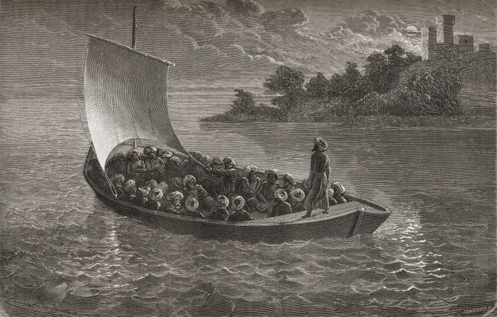 Arminio Vambery And His Companions Navigating The Caspian Sea In 1863 Armin Vambery Arminius Vambery Born Hermann Bamberger Or Bamberger Armin 1832 To 1913 Hungarian Orientalist And Traveler From El M