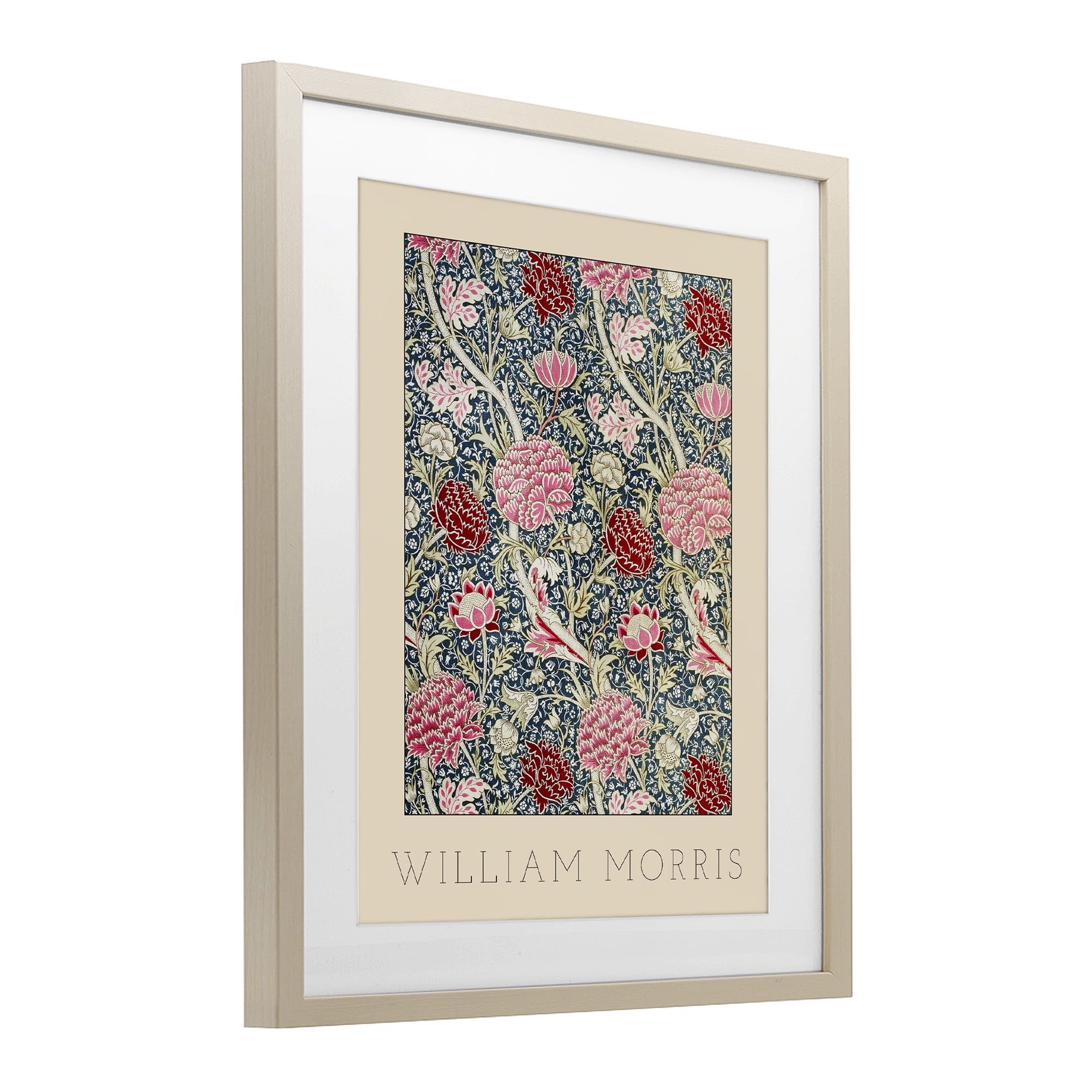 Stupell Industries Ornate Intertwined Flower Classic Birch Framed Print Under Glass, design by Lil' Rue