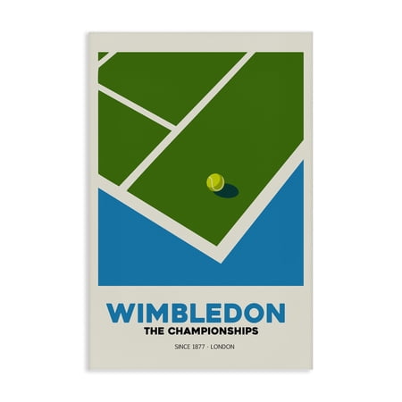 Stupell Industries Wimbledon Tennis Court Canvas Wall Art, design by Andreas Magnusson
