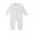 White, variant on EnJoCho Kids Fall Solid Romper Toddler Boys Girls Long Sleeve Button Jumpsuit Winter Ribbed Knit Bodysuit with Pocket Home Casual Sleep Outing Clothes