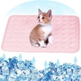thumbnail image 2 of Summer Pet Cooling Mat, No Need to Freeze Or Refrigerate This Cool Pet Pad Cat Mats- Keep Your Pet Cool, Machine Washable Materials Safe Easy Carry Keep Mat, 20x24in Pink, 2 of 7