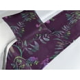 thumbnail image 3 of Leaves Bed Runner Set, Watercolor Design Print Modern Leaf Print Botanical Painting Repetition, Decorative Bedding Scarf & a Pillow Sham for Hotels Homes, Twin, Plum Fuchsia and Green, by Ambesonne, 3 of 3