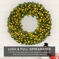 thumbnail image 7 of Best Choice Products 48in Artificial Pre-Lit Fir Christmas Wreath Decoration w/ 250 LED Lights, 714 Tips, Power Plug-In, 7 of 7