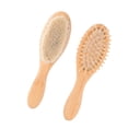 thumbnail image 5 of 2Pcs Comb Set Infant Hairbrush Bamboo Prevents Entangled Massage Wooden Shower Registry Gift Baby Hair Brush Hair Comb for Toddlers, 5 of 10