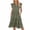 Army Green, variant on TAGOLD Womens Short Sleeve V-Neck Dress Solid Color Light Fabric Loose Summer Casual Daily Wear