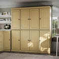 thumbnail image 3 of Palace Imports 100% Solid Wood Kitchen Pantry Storage Cabinet with Solid Doors, Adjustable Shelves and 2-Drawers, Yellow, 3 of 5