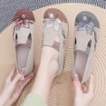 thumbnail image 5 of NexTorq Walking Shoes Women, Womens Work Shoes, Mesh Flats, Shoes for Women Sneakers, Women's Flowers Slip On Summer Loafers Breathable Knit Footwear Lightweight Comfort Shoes, Coffee, 41, 5 of 7