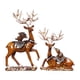 thumbnail image 1 of Juego de 2 estatuas de reno Feng Shui, decoración creativa para amigos, animal de resina 15x6x30cm 18x6x21cm, 1 of 9