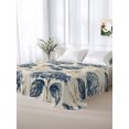thumbnail image 6 of Queen Flat Sheet Only Watercolor Hydrangea Flower Soft Microfiber Cooling Bedding Sheets Vintage Floral Leaves Beige Flat Bed Sheet for Hotel,Home Decor, 6 of 9