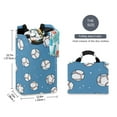 thumbnail image 2 of Yayeee Freestanding Laundry Hamper with Handle Collapsible Large Storage Basket for Clothes, Baseballs Pattern, 2 of 7