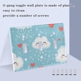 thumbnail image 4 of Dailycode Light Switch Plate Covers 3 Gang Wall Plate Plastics Outlet Covers for Kitchen Home Office Decor Rain Cloud Heart, 4 of 8