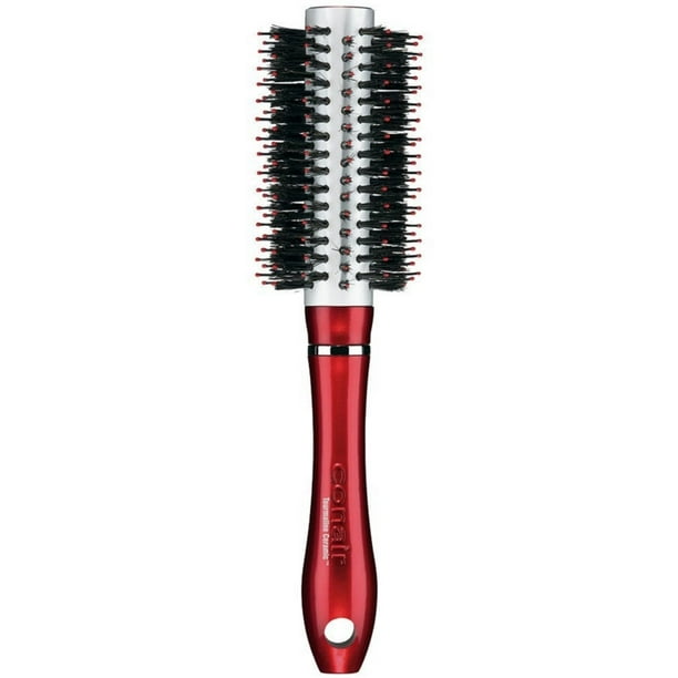 3 Pack Conair Brush Tourmaline Ceramic Round Brush, Red, Medium, 1 ea