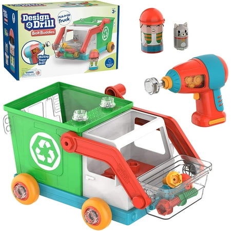 UPC: 0086002041852 | Educational Insights Design & Drill Bolt Buddies Recycling with Electric Drill Preschool STEM & Take Apart Building Toy Gift for Boys & Girls Ages 3 4 5+