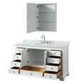 thumbnail image 6 of Wyndham Collection Wcs202060scmunomed Deborah 60" Free Standing Single Vanity Set - White, 6 of 7