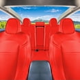 thumbnail image 3 of For 2017-2024 Tesla Model 3 FH Group Faux Leather Custom Fit Car Seat Covers   Solid Red - Full Set, 3 of 8