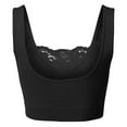 thumbnail image 3 of Women's Seamless Lace Bra Top with Front Lace Cover Sports Bra Shaping Bra Comfortable & Breathable(Color:Black,Size:M), 3 of 6